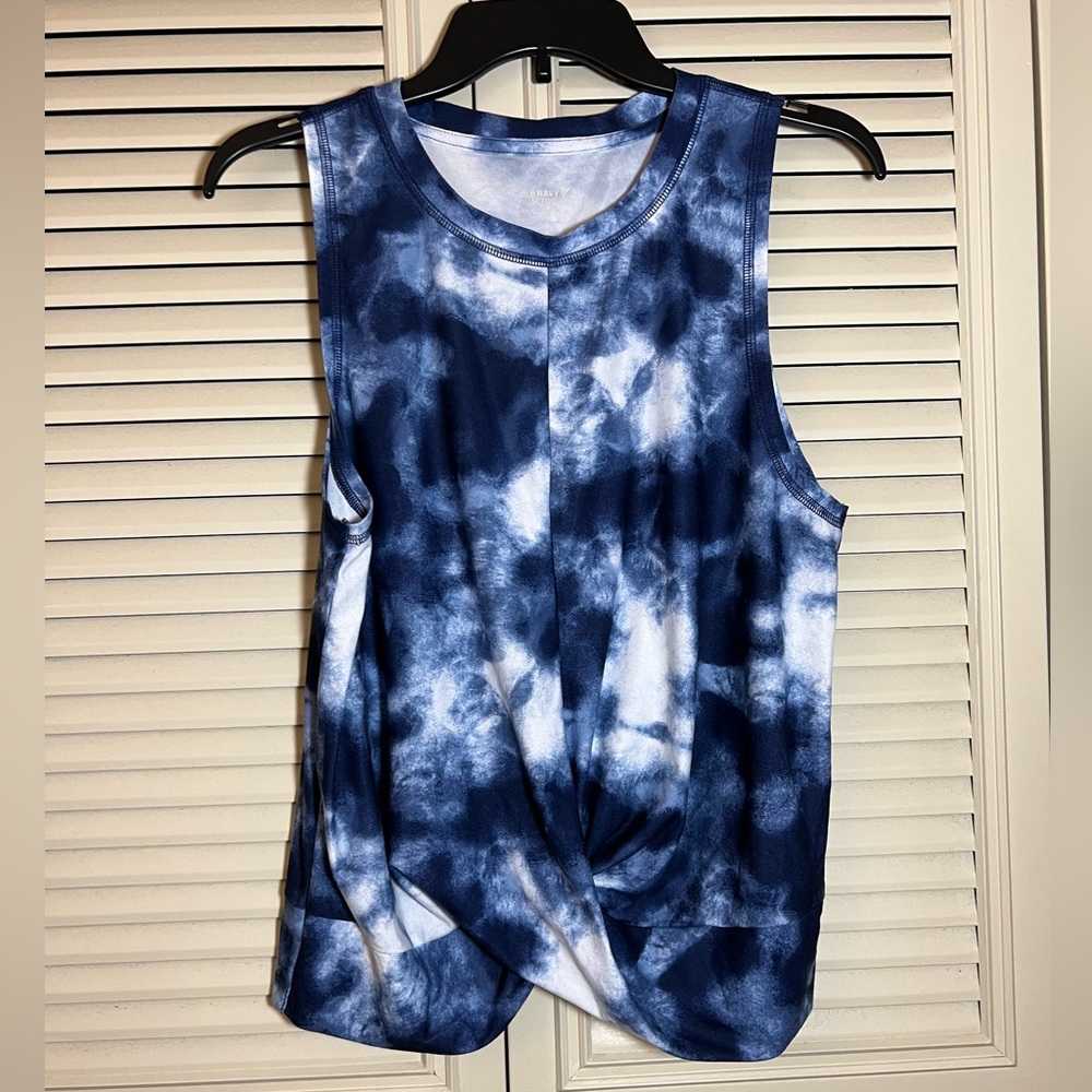 Old Navy Breathe Twisted Hem Tie Dye Tank